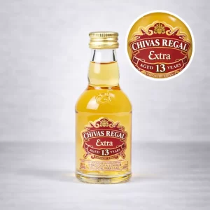 Mini Botella de Whisky Chivas 13 años de 50mL - Miniatura Original - Mini Botellita de whisky chivas - 78 Grados Deluxe