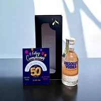 Mini Botella de Absolut Vodka Mandarin de 50mL – Miniatura Original – Mini Botellita de vodka con sabor a mandarina – 78 Grados Deluxe