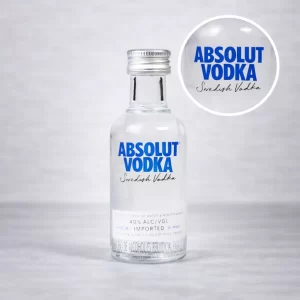 Mini Botella de Absolut Vodka de 50mL - Miniatura Original - Mini Botellita - 78 Grados Deluxe