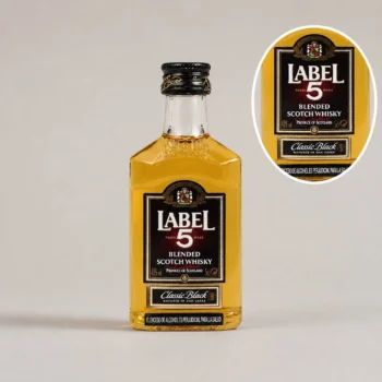 Mini Botella de Whisky Label 5