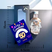 Mini Botella de Vodka Crystal Head de 50mL – Miniatura Original – Mini Botellita de vodka – 78 Grados Deluxe