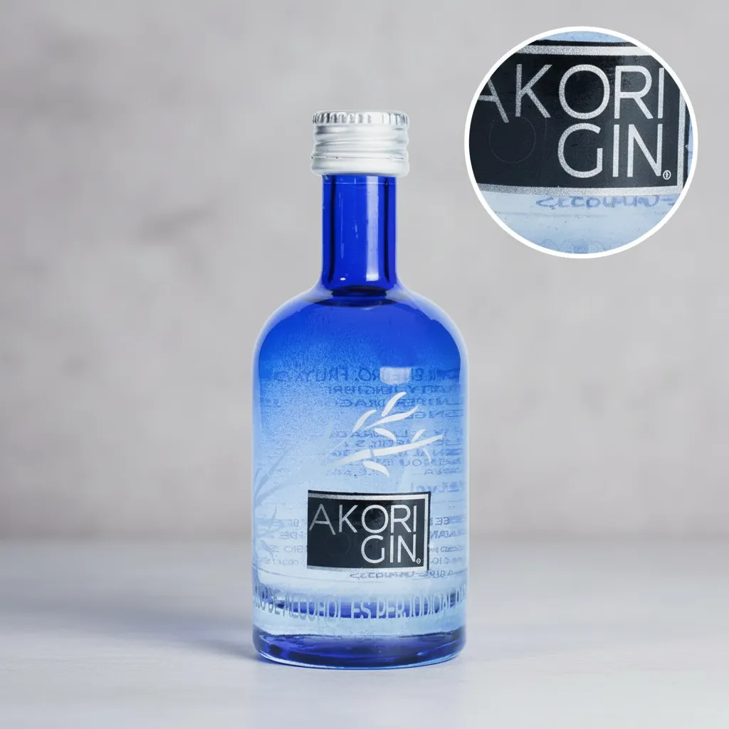 Mini Botella de Ginebra Akori Gin 50ml - Licor premium con inspiración oriental, elaborada en España con una fusión única de botánicos tradicionales y exóticos