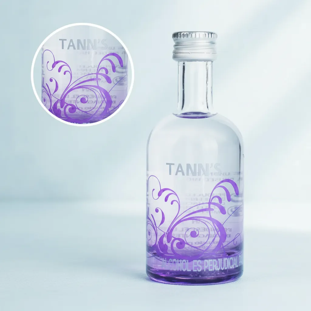 Mini Botella de Ginebra Tann’s de 50mL - Ginebra Premium española, tipo London Dry, obtenida por triple destilación. Versión miniatura 100% original y estampillado