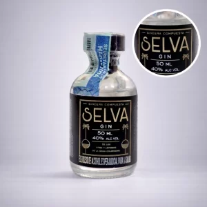 Mini Botella de Ginebra Gin Sleva 50mL - Miniatura Original - Mini Botellita de ginebra colombiana - 78 Grados Deluxe