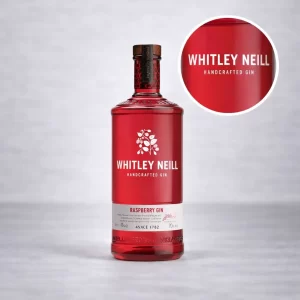 Mini Botella de Ginebra Whitley Neill Raspberry Gin 50mL - Miniatura Original - Mini Botellita de ginebra Whitley - 78 Grados Deluxe