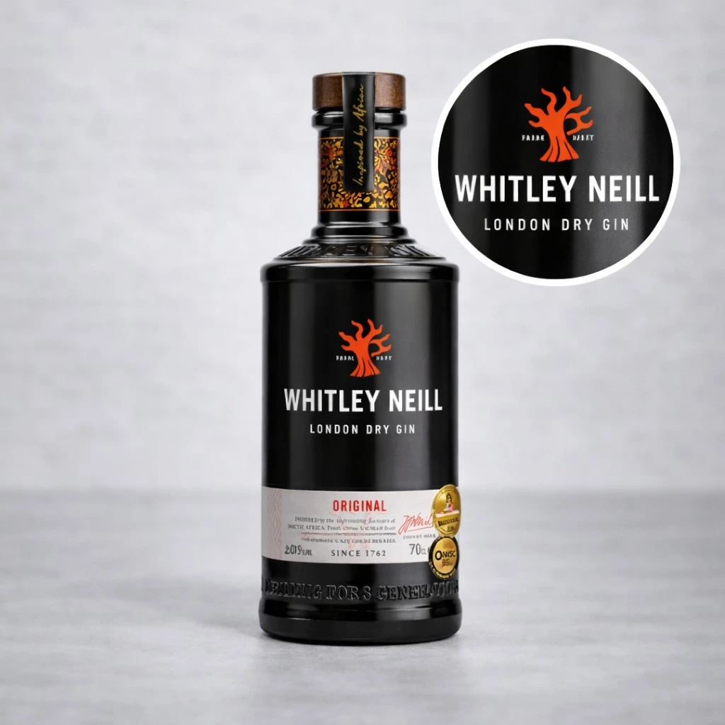 Mini Botella de Whitley Neill Original 50mL - Miniatura Original - Mini Botellita de ginebra Whitley - 78 Grados Deluxe