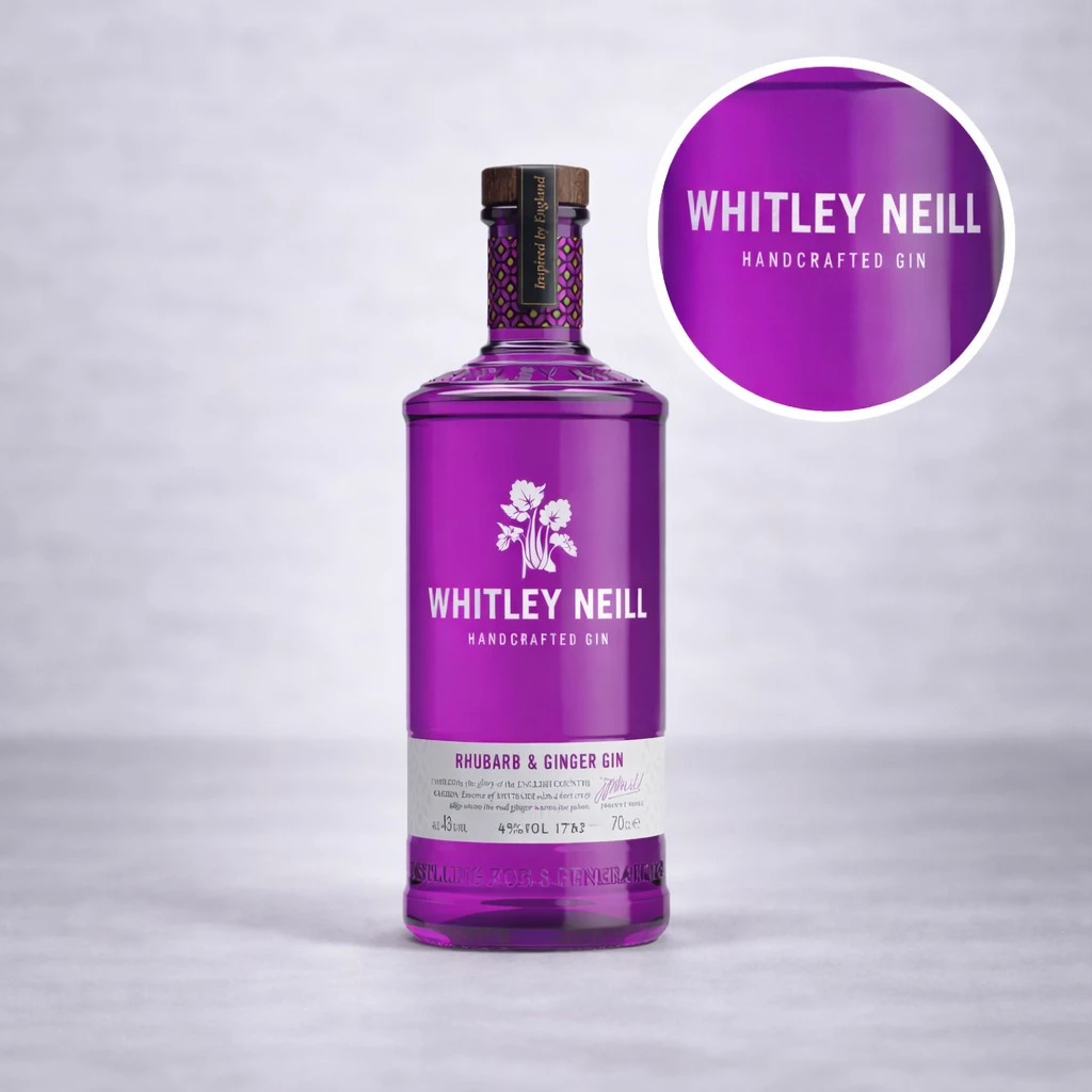 Mini Botella de Whitley Neill Rub harband Ginger 50mL - Miniatura Original - Mini Botellita de ginebra Whitley - 78 Grados Deluxe