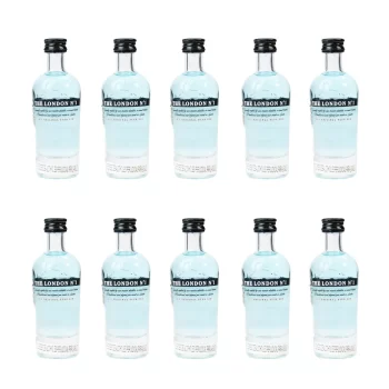 Mini botellas de licor Ginebra The London No 1 (50ml) al por mayor. Botellitas en miniatura al por mayor pack de 10 unidades en Colombia, Bogota, Medellín, Cali, Barranquilla, Bucaramanga, Villavicencio, Santander, Cartagena, Tunja, Boyaca.