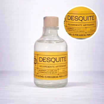 Mini Botella de Aguardiente Desquite de 50mL - Miniatura Original - Mini Botellita de aguardiente premium - 78 Grados Deluxe