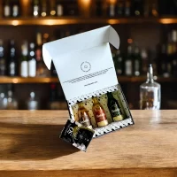 78 Grados Deluxe – Caja con 3 mini botellas de Glenfiddich 12 años, 15 años y 18 años – Regalos con mini botellas de licores – Regalos corporativos.