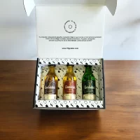 78 Grados Deluxe – Caja con 3 mini botellas de Glenfiddich 12 años, 15 años y 18 años – Regalos con mini botellas de licores – Regalos corporativos.