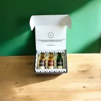 78 Grados Deluxe – Caja con 3 mini botellas de Glenfiddich 12 años, 15 años y 18 años – Regalos con mini botellas de licores – Regalos corporativos.