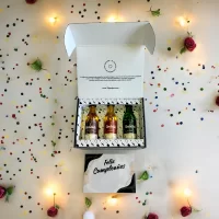 78 Grados Deluxe – Caja con 3 mini botellas de Glenfiddich 12 años, 15 años y 18 años – Regalos con mini botellas de licores – Regalos corporativos.
