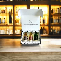 78 Grados Deluxe – Caja con 3 mini botellas de Glenfiddich 12 años, 15 años y 18 años – Regalos con mini botellas de licores – Regalos corporativos.