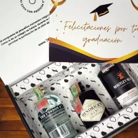 78 Grados Deluxe – Caja con 3 mini botellas de Ginebras Surtidas – Caja con 3 mini botellas: Ginebra The London No 1, Ginebra Hendrick’s, Ginebra Whiley Neill Original – Regalos con mini botellas de licores – Regalos corporativos.