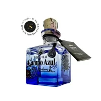 Mini Botella de Tequila Campo Azul Blanco de 50mL – Miniatura Original – Mini Botellita de tequila reposado – 78 Grados Deluxe