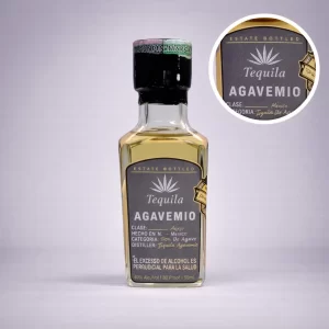 Mini Botella de Tequila Agavemio Añejo 50mL - Miniatura Original - Mini botella de tequila collecionable - 78 Grados Deluxe