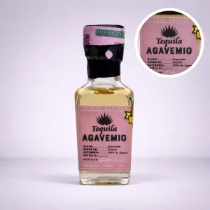 Mini Botella de Tequila Agavemio Reposado 50mL - Miniatura Original - Mini botella de tequila collecionable - 78 Grados Deluxe