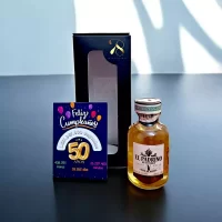 Mini Botella de Tequila El Padrino Añejo 50mL – Miniatura Original – Mini botella de tequila collecionable – 78 Grados Deluxe