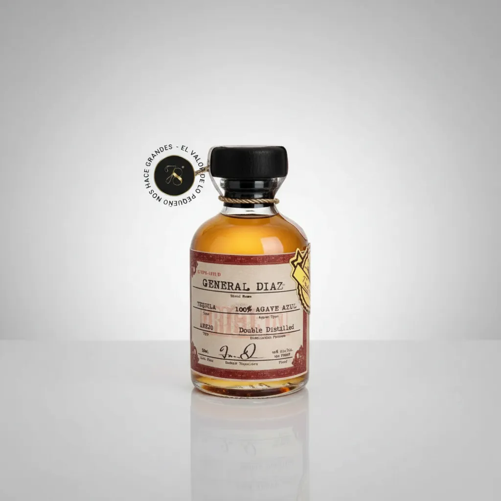 78 Grados Deluxe - Mini Botella Tequila General Diaz Añejo - Botellita de licor más caja premium y tarjeta impresa. Mini botellita Tequila General Diaz 78 Grados Deluxe - Mini Botella Tequila General Diaz Añejo - Botellita de licor más caja premium y tarjeta impresa. Mini botellita Tequila General Diaz