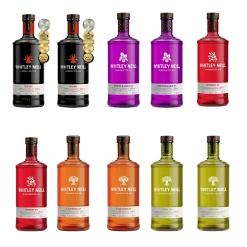 Mini botella Ginebra Whitley Neill surtidas de 50mL al por mayor - Es una destilación extraordinaria que eleva el estándar de la ginebra con su vibrante y seductor perfil de sabor. Con una cuidadosa selección de ingredientes, incluyendo enebro, semilla de cilantro, corteza de casia, raíz de orris, raíz de angélica, orozuz, naranja dulce, limón y la distintiva naranja de Sicilia, esta ginebra ofrece una experiencia sensorial incomparable. El color transparente de la mini botella de Ginebra Whitley Neill Blood Orange Gin anticipa la frescura y vitalidad que se encuentra en cada sorbo. Al acercarla a la nariz, los aromas cítricos y sabrosos emergen de forma limpia, invitando a un viaje sensorial único. Al probar esta ginebra, se despliega un estallido de sabor dulce proveniente de las naranjas sanguinas sicilianas, ofreciendo una experiencia suave y burbujeante que deleita el paladar con cada sorbo. La combinación de ingredientes seleccionados con precisión garantiza un equilibrio perfecto entre lo dulce y lo cítrico, creando una armonía de sabores que perdura en el paladar.
