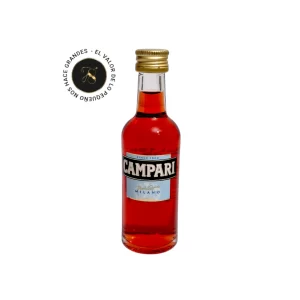 Mini botella de Campari 50mL - Mini botellita de Campari Original - 78 Grados Deluxe