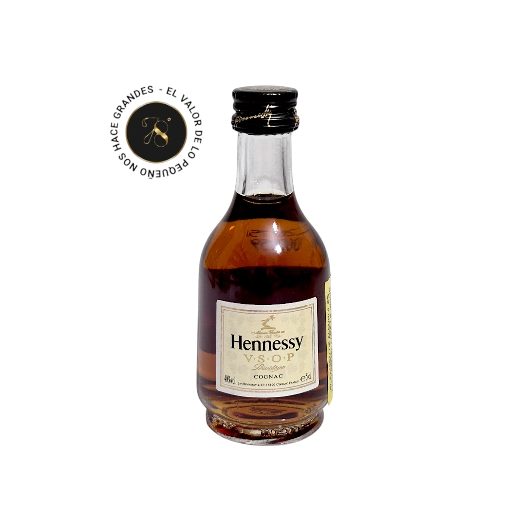 Mini botella de Cognac Hennessy Very Special 50mL - Mini botellita de Cognac Rémy Martin - 78 Grados Deluxe