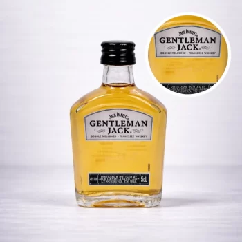 Mini Botella de Whisky Gentleman Jack 50mL - Miniatura Original - Mini Botellita de whisky coleccionable - 78 Grados Deluxe