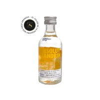 Mini Botella de Absolut Vodka Mandarin de 50mL – Miniatura Original – Mini Botellita de vodka con sabor a mandarina – 78 Grados Deluxe