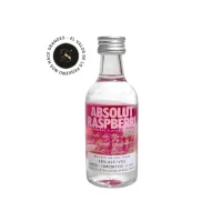 Mini Botella de Absolut Vodka Raspberri de 50mL – Miniatura Original – Mini Botellita de vodka con sabor a frambuesa – 78 Grados Deluxe
