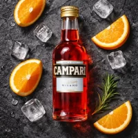 Mini botella de Campari – Miniatura de 50mL – Licor Italiano en versión mini – 78 Grados Deluxe