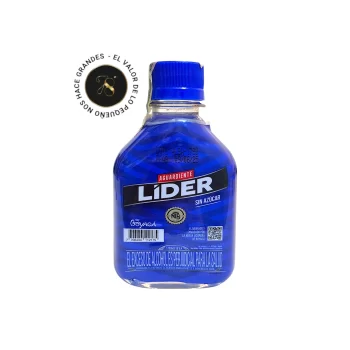 Aguardiente Lider Azul Mini Botella - Minuatura Lider 175 mL - 78 Grados Deluxe