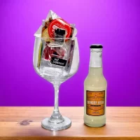 Aguardiente frutos del bosque – Kit de Coctel con Aguardiente Mil Demonios (50mL) ,  aguardiente con ginger beer, kit de coctel artesanal con tajín.