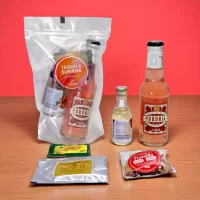 Tequila Sunrise - Kit de Coctel con Tequila Nock (50mL) , Coctel con tequila y soda sin azúcar, coctel tropical saludable, Kits de coctelería con tequila
