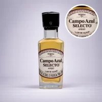 Mini Botella de Tequila Campo Azul Selecto Añejo 50mL - Miniatura Original - Mini Botellita de tequila - 78 Grados Deluxe