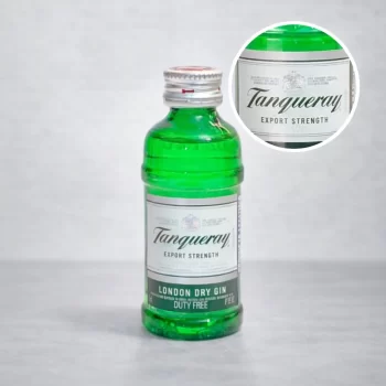 Mini Botella de Ginebra Tanqueray 50mL - Miniatura Original - Mini Botellita coleccionable de ginebra - 78 Grados Deluxe