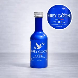 Mini Botella de Vodka Grey Goose 50mL - Miniatura Original - Mini Botellita coleccionable de vodka - 78 Grados Deluxe