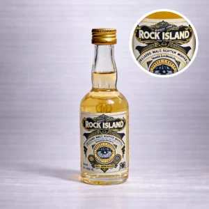 Mini Botella de Whisky Rock Island 50mL - Miniatura Original - Mini Botellita de whisky coleccionable - 78 Grados Deluxe