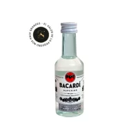 Mini Botella de Ron Bacardi 50mL – Miniatura Original – Mini Botellita coleccionable de ron – 78 Grados Deluxe