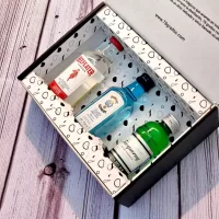 Estuche con Mini Botellas de Ginebras Premium Importadas | Beefeater, Bombay y Tanqueray – 78 Grados Deluxe