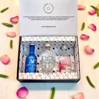Descubre el estuche premium con mini botellas de vodka Crystal Head, Grey Goose y Absolut Raspberri. Regalo elegante y moderno para amantes del vodka – 78 Grados Deluxe