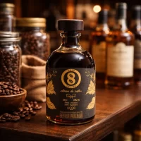 Mini Botella 8 Coffe – Licor de cafe colombiano 50mL – Miniatura Original – Mini Botellita de licor de café – 78 Grados Deluxe