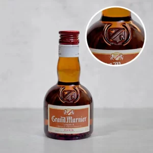 Mini Botella de Cocgnac Grand Marnier 50mL - Miniatura Original - Mini Botellita de cognac coleccionable - 78 Grados Deluxe