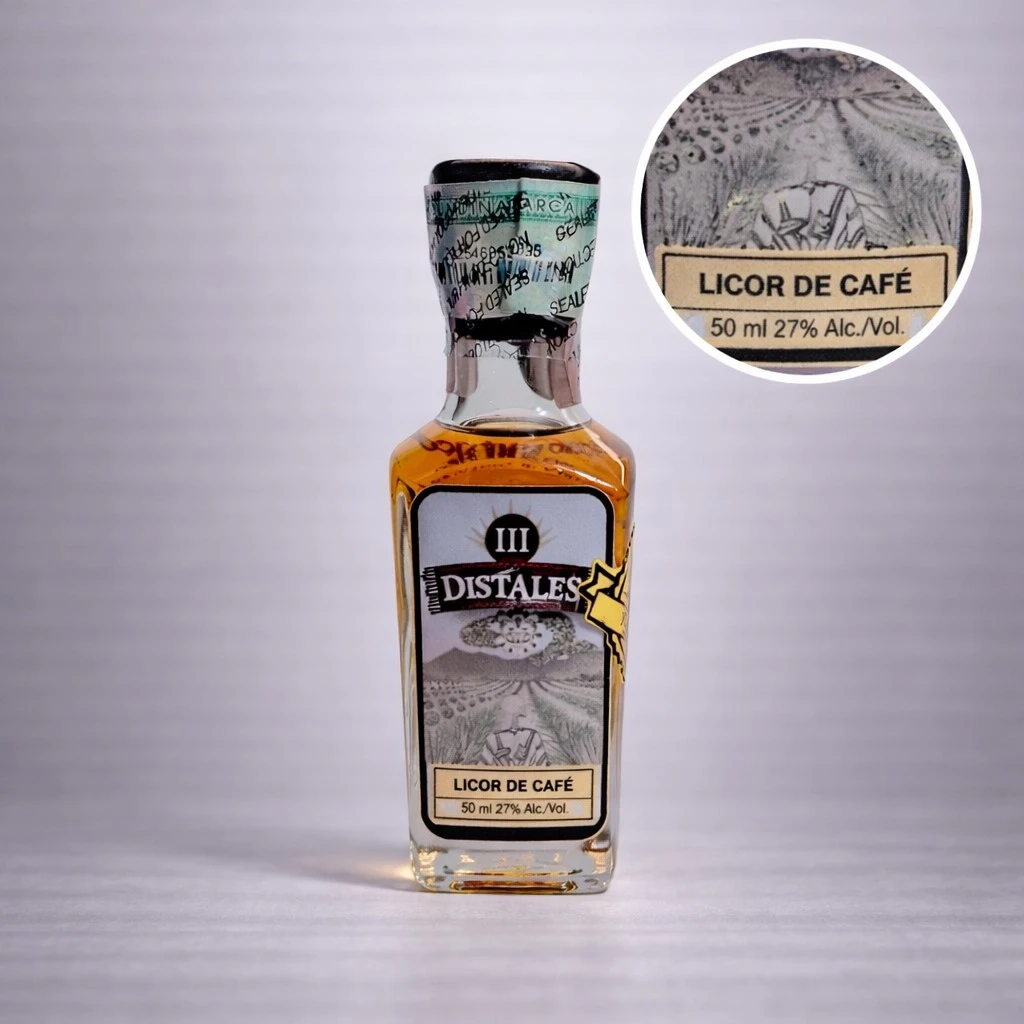 Mini Botella de Tequila Distales - Licor de Café