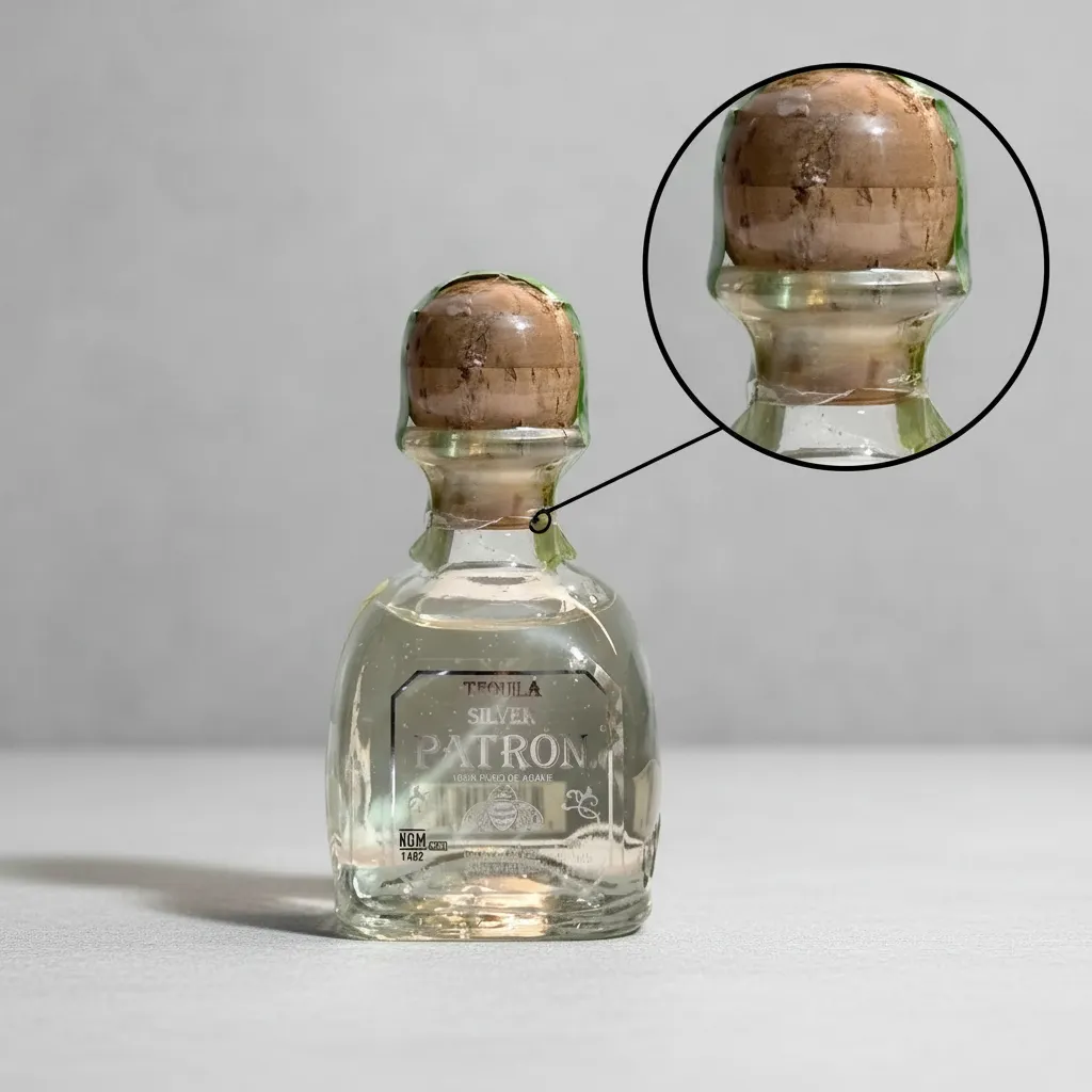 Mini Botella de Tequila Silver Patrón 50mL - Botellita de licor en miniatura - Minibotella de Tequila Patrón - Licor Original - 78 Grados