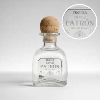 Mini Botella Tequila Patron Silver 50mL