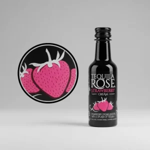 Mini Botella de Tequila Rose Strawberry de 50 (mL) IMPORTADA- Botellita de licor en miniatura - Minibotella de Tequila Rose - Licor Original - 78 Grados