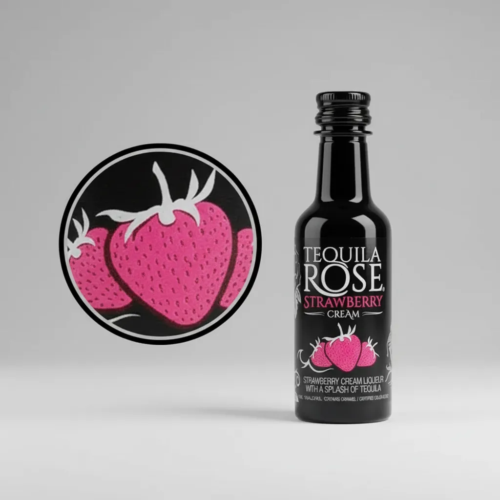 Mini Botella de Tequila Rose Strawberry de 50 (mL) IMPORTADA- Botellita de licor en miniatura - Minibotella de Tequila Rose - Licor Original - 78 Grados