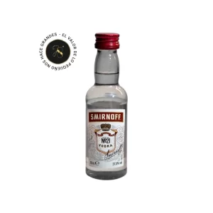 Mini Botella de Vodka Smirnoff 50mL - Botellita de licor en miniatura más caja premium y tarjeta impresa - Licor original. Miniatura de Smirnoff