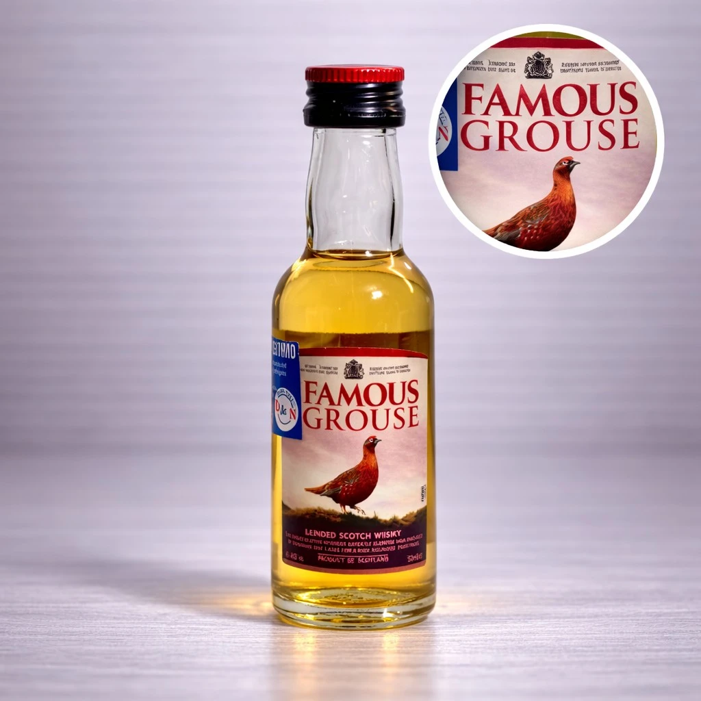 Mini Botella de Whisky Red Label 50mL - Miniatura Original - Mini Botellita de whisky coleccionable - 78 Grados Deluxe